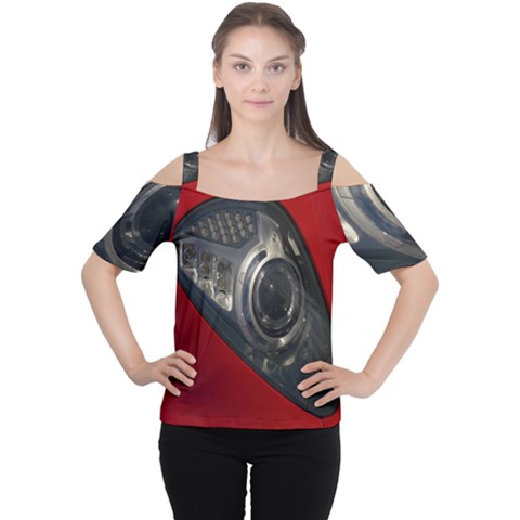 Auto Red Fast Sport Women s Cutout Shoulder Tee by Nexatart