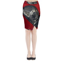 Auto Red Fast Sport Midi Wrap Pencil Skirt by Nexatart