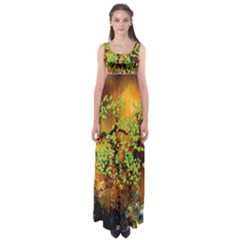 Backdrop Background Tree Abstract Empire Waist Maxi Dress