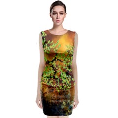 Backdrop Background Tree Abstract Classic Sleeveless Midi Dress