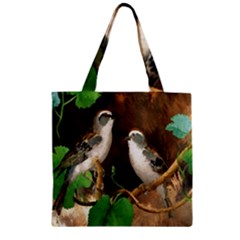 Backdrop Colorful Bird Decoration Zipper Grocery Tote Bag by Nexatart