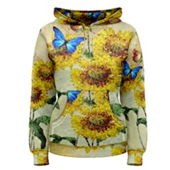 Backdrop Colorful Butterfly Women s Pullover Hoodie by Nexatart