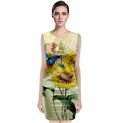 Backdrop Colorful Butterfly Classic Sleeveless Midi Dress by Nexatart