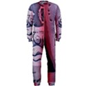 Background Fabric Patterned Blue White And Red OnePiece Jumpsuit (Men)  View1