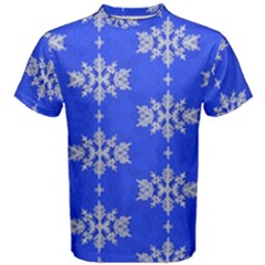 Background For Scrapbooking Or Other Snowflakes Patterns Men s Cotton Tee by Nexatart