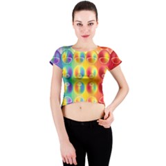 Background For Scrapbooking Or Other Crew Neck Crop Top by Nexatart