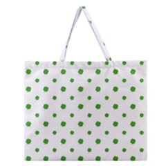 Saint Patrick Motif Pattern Zipper Large Tote Bag by dflcprints