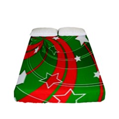 Background Abstract Christmas Fitted Sheet (full/ Double Size) by Nexatart