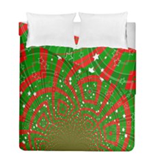 Background Abstract Christmas Pattern Duvet Cover Double Side (full/ Double Size) by Nexatart