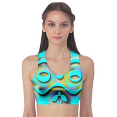 Background Braid Fantasy Blue Sports Bra by Nexatart