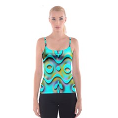 Background Braid Fantasy Blue Spaghetti Strap Top by Nexatart