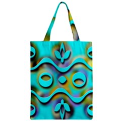 Background Braid Fantasy Blue Zipper Classic Tote Bag by Nexatart