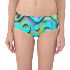 Background Braid Fantasy Blue Mid-waist Bikini Bottoms by Nexatart