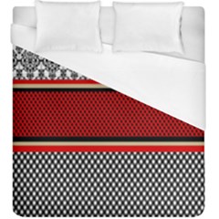 Background Damask Red Black Duvet Cover (king Size) by Nexatart