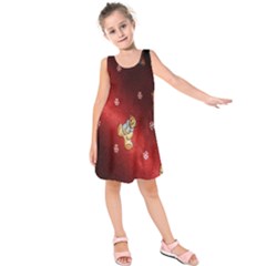 Background Fabric Kids  Sleeveless Dress by Nexatart