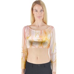 Background Modern Computer Design Long Sleeve Crop Top by Nexatart