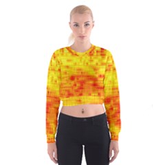 Background Image Abstract Design Women s Cropped Sweatshirt by Nexatart