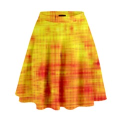 Background Image Abstract Design High Waist Skirt