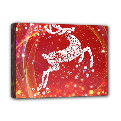 Background Reindeer Christmas Deluxe Canvas 16  X 12   by Nexatart