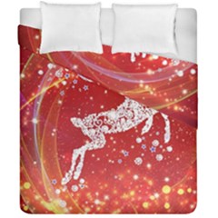 Background Reindeer Christmas Duvet Cover Double Side (california King Size) by Nexatart