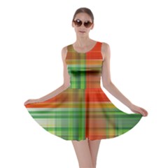 Background Texture Structure Green Skater Dress by Nexatart