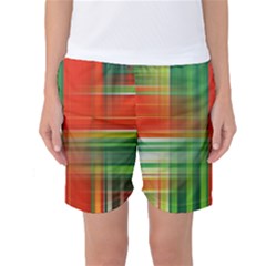 Background Texture Structure Green Women s Basketball Shorts by Nexatart