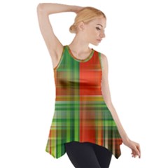 Background Texture Structure Green Side Drop Tank Tunic by Nexatart