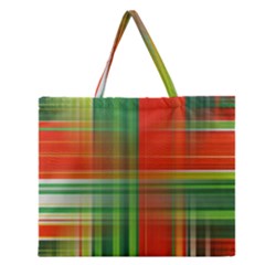 Background Texture Structure Green Zipper Large Tote Bag