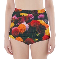 Beautifull Flowers High-waisted Bikini Bottoms by Nexatart