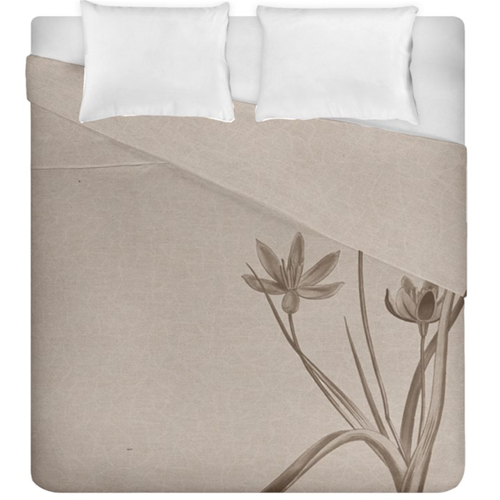 Background Vintage Drawing Sepia Duvet Cover Double Side (King Size)