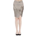 Background Vintage Drawing Sepia Midi Wrap Pencil Skirt View1