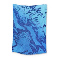 Background Tissu Fleur Bleu Small Tapestry