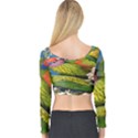 Beautifull Parrots Bird Long Sleeve Crop Top View2