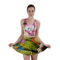 Beautifull Parrots Bird Mini Skirt by Nexatart