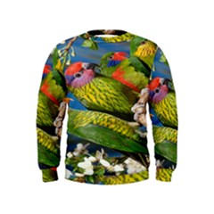 Beautifull Parrots Bird Kids  Sweatshirt by Nexatart