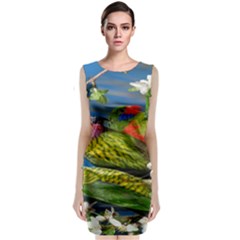 Beautifull Parrots Bird Classic Sleeveless Midi Dress by Nexatart