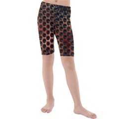 Beehive Pattern Kids  Mid Length Swim Shorts by Nexatart