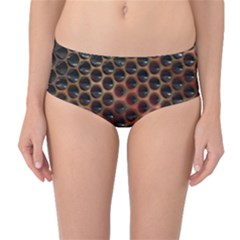 Beehive Pattern Mid-waist Bikini Bottoms by Nexatart