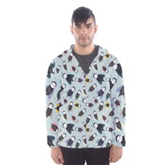 Bees Animal Pattern Hooded Wind Breaker (men) by Nexatart