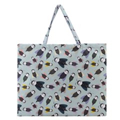 Bees Animal Pattern Zipper Large Tote Bag by Nexatart