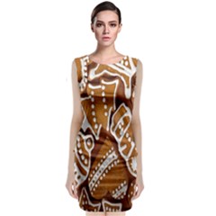 Biscuit Brown Christmas Cookie Classic Sleeveless Midi Dress by Nexatart