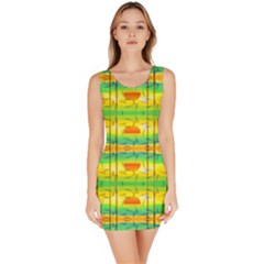 Birds Beach Sun Abstract Pattern Sleeveless Bodycon Dress by Nexatart