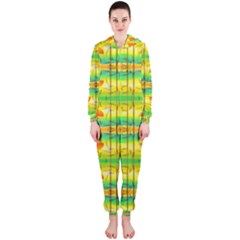 Birds Beach Sun Abstract Pattern Hooded Jumpsuit (ladies)  by Nexatart