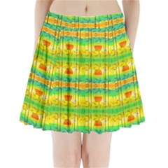 Birds Beach Sun Abstract Pattern Pleated Mini Skirt by Nexatart