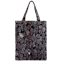 Black And White Art Pattern Historical Zipper Classic Tote Bag by Nexatart