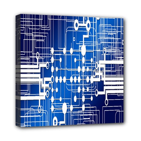 Board Circuits Trace Control Center Mini Canvas 8  X 8  by Nexatart