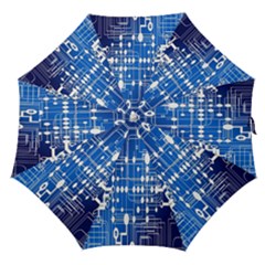 Board Circuits Trace Control Center Straight Umbrellas by Nexatart