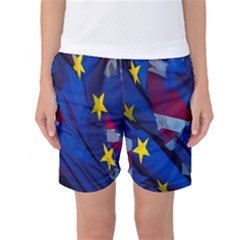 Brexit Referendum Uk Women s Basketball Shorts by Nexatart