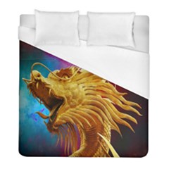 Broncefigur Golden Dragon Duvet Cover (full/ Double Size) by Nexatart