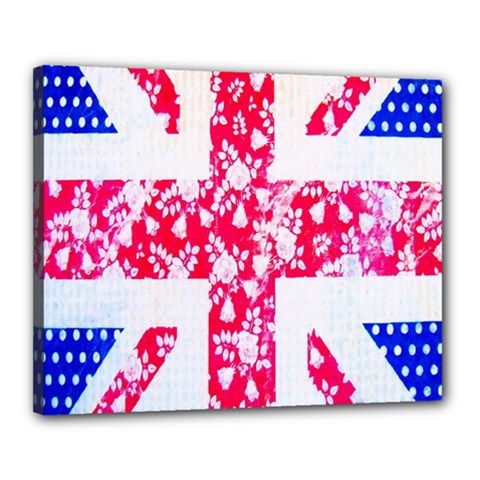 British Flag Abstract Canvas 20  X 16  by Nexatart